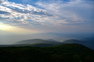sunset in the mountains