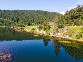 Aerial view of Beglika Reservoir, Bulgaria