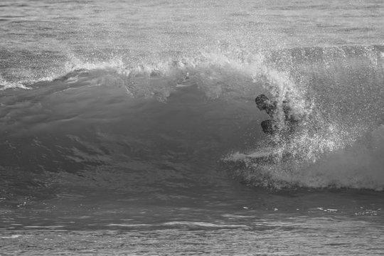 Surfing at Sebastian Inlet in Florida December 2008