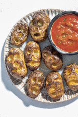 scary baked potato Shrunken Heads for Halloween