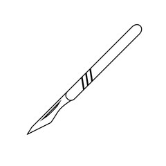 Medical scalpel icon. Hospital surgery knife sign illustration