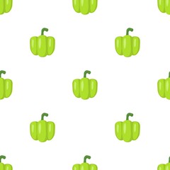 
Seamless pattern with bright green sweet peppers on a white background. Print for bed linen and fabrics, wrapping paper and wallpaper.
 Stock vector illustration for decoration and design.