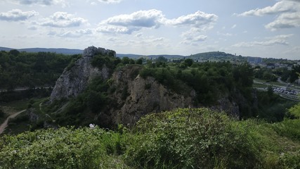 mountain landscape with clouds