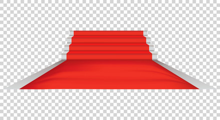 Obraz premium Red carpet and celebrity ceremony, event platform. Exclusive event. Movie premiere, gala, ceremony or award concept