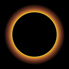 Solar eclipse. Moon. Graphic element for design. Stock vector illustration.