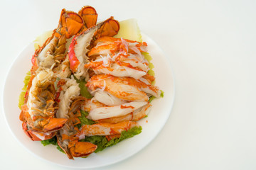 Seafood menu, Crab sticks and Lobster
