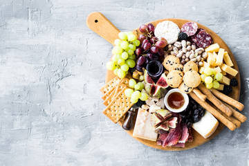 Assortment of tasty appetizers or antipasti