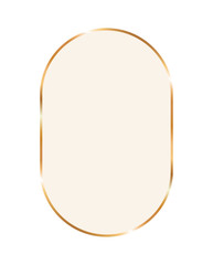gold ornament frame in oval shaped design of Decorative element theme Vector illustration