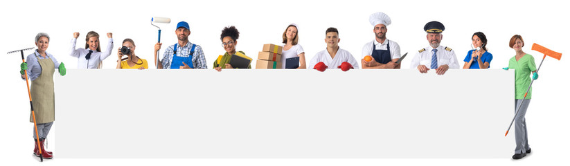 People representing diverse professions