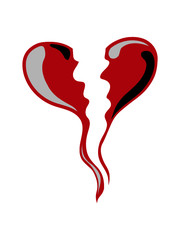 Zerbrochenes Herz Liebeskummer 