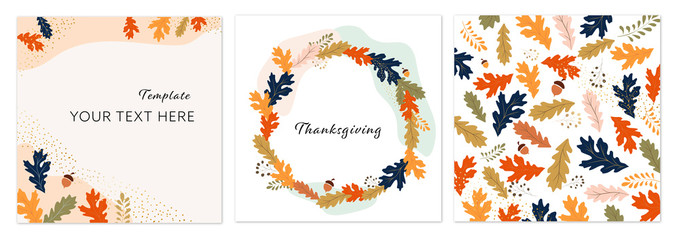 autumn, autumnal collection, vector set of abstract backgrounds, autumn sale