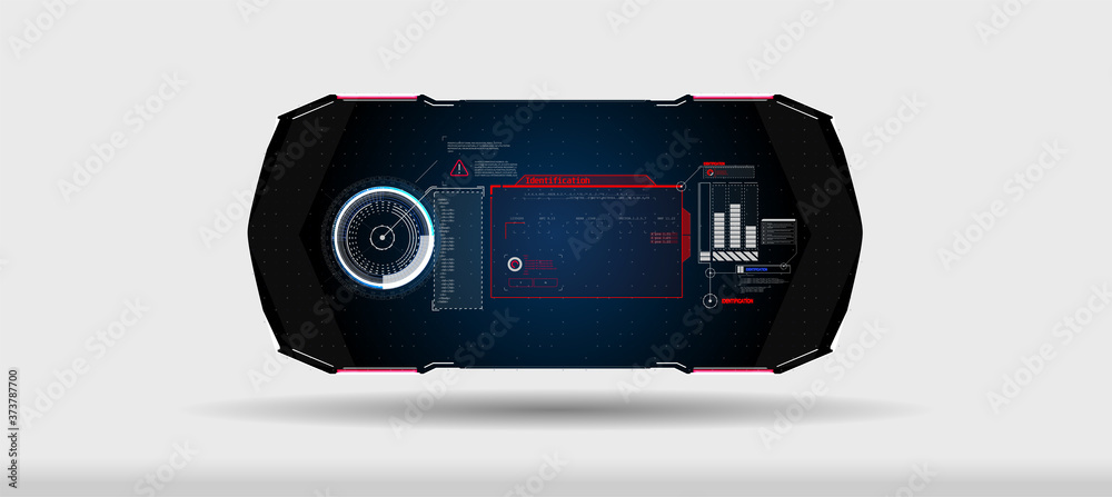 Poster information box bars and modern digital info frame layout templates. good for game ui/ux. vector ill