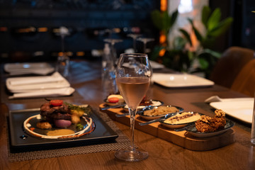  Eating in restaurant presentation great food delicious