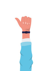 like sign with hand design of People arm finger person learn communication healthcare theme Vector illustration