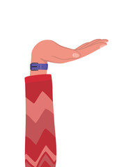 open hand design of People arm finger person learn communication healthcare theme Vector illustration