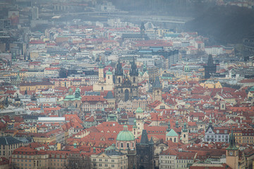 aerial view of prague