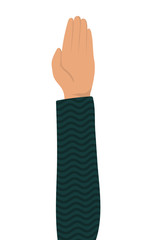 hand up design of People arm finger person learn communication healthcare theme Vector illustration