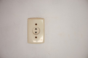 Old not branded dirty wall plug