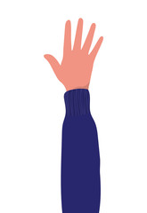 Fototapeta premium hand up design of People arm finger person learn communication healthcare theme Vector illustration