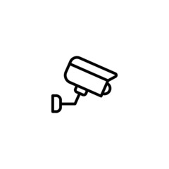 CCTV Icon  in black line style icon, style isolated on white background