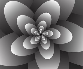 3d Abstract Floral Spiral Background