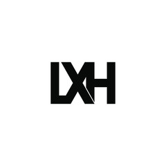 lxh letter original monogram logo design
