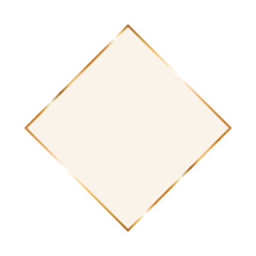 gold ornament frame in diamond shaped design of Decorative element theme Vector illustration