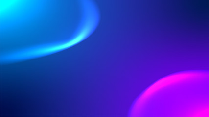 Abstract blue pink background. Glowing liquid shapes. Organic vector backdrop. Futuristic abstraction. Dark gradient