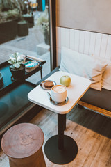Mesa con cafe de especialidad
