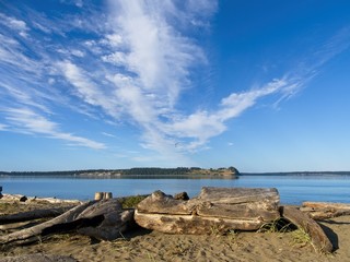 Big sky over Island View Beach, Vancouver Island