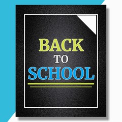 Back to school on a blackboard design