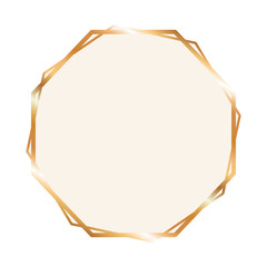 gold ornament frame in circle shaped design of Decorative element theme Vector illustration