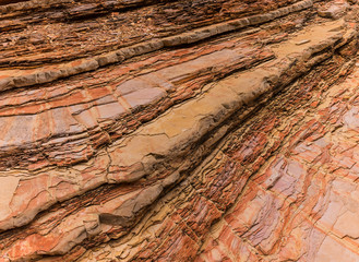 Colorful Weathered Patterns in Sandstone Surrounding The Pools of Ernst Tinaja,Big Bend National Park,Texas,USA