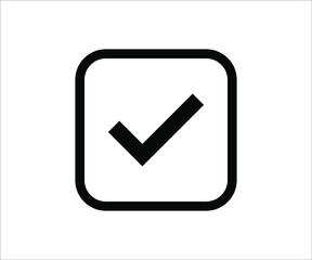 check symbol with box and circle -vector illustration 