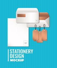 branding mockup envelopes and labels of corporate identity and stationery design theme Vector illustration © Grgroup