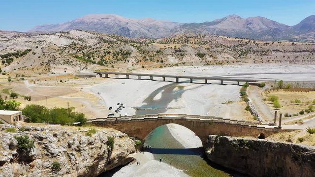 The Severan Bridge is a late Roman bridge located near the ancient city of Arsameia, 55 km north east of Adıyaman in southeastern Turkey. 