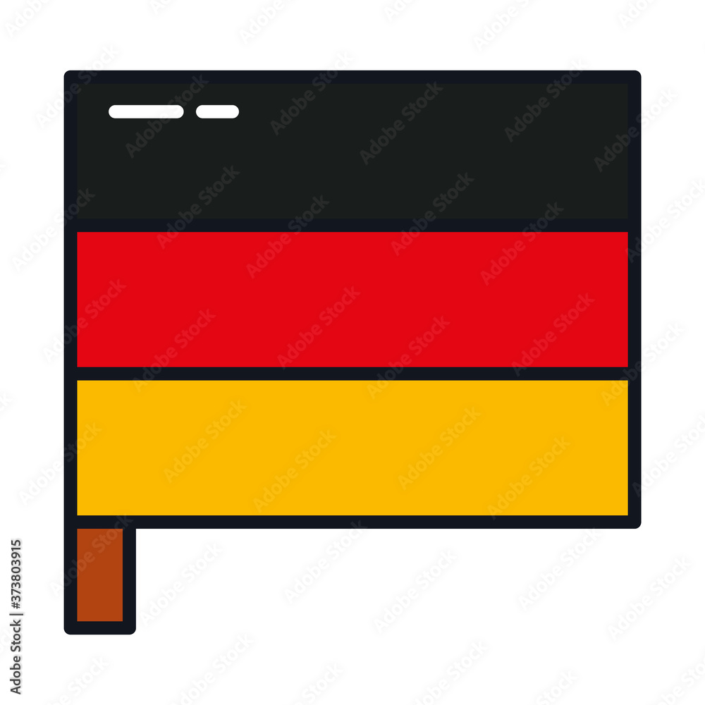 Canvas Prints flag of germany icon, line and fill style