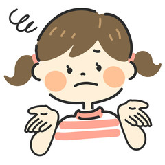 困る女の子