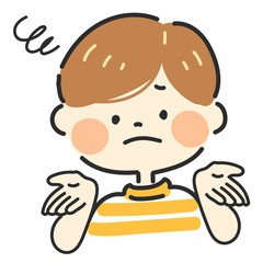 困る男の子