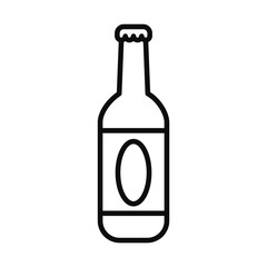 beer bottle icon, line style