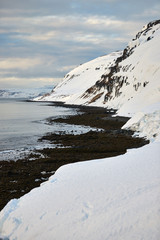 Fototapeta na wymiar Icelandic landscape in winter.