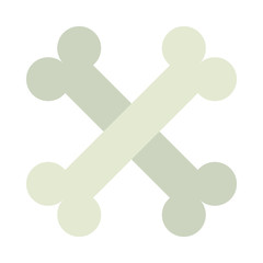 halloween concept, crossed bones icon, flat style