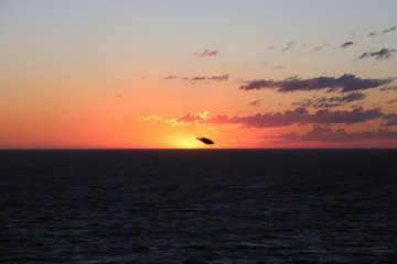 Spring sunset on the Plata River