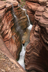 Deer Creek and Deer Creek Narrows in Grand Canyon National Park, Arizona in summer.