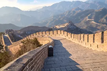 Fotobehang De Grote Muur van China op de Badaling-site in Peking, China © coward_lion