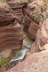 Deer Creek and Deer Creek Narrows in Grand Canyon National Park, Arizona in summer.