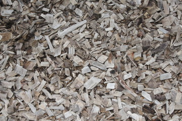 close up of wood shavings