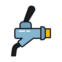 beer tap icon, line and fill style