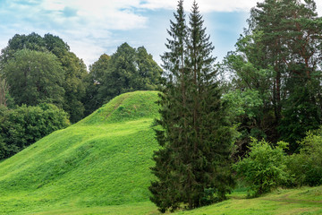 Fototapeta na wymiar Beautiful landscape with castle mount