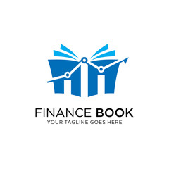 Finance logo creative diagram economy social business book education design concept